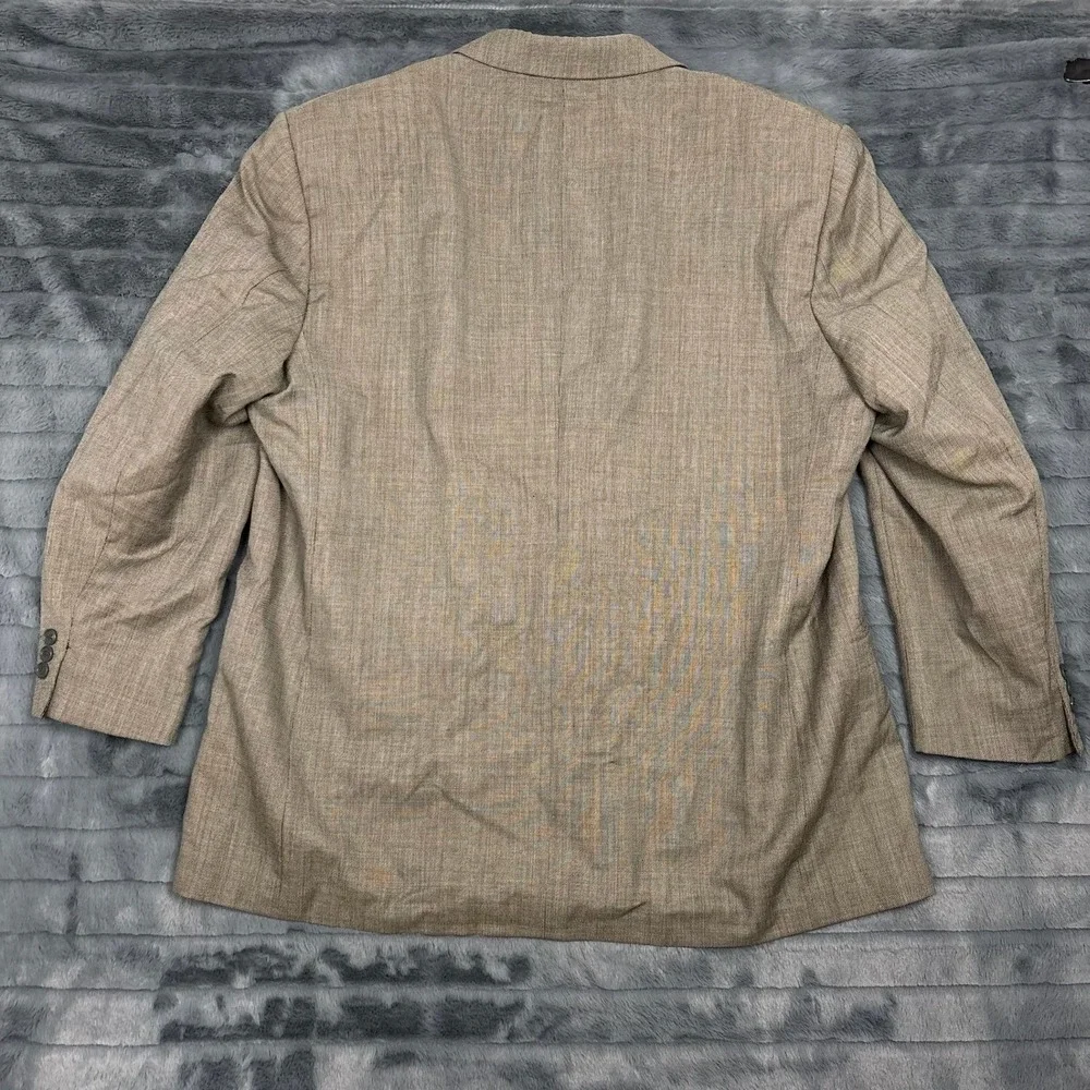 Giorgio Fellini Mens Super 100 Wool Blazer Tan Made in Italy Size 50R Sport Coat
